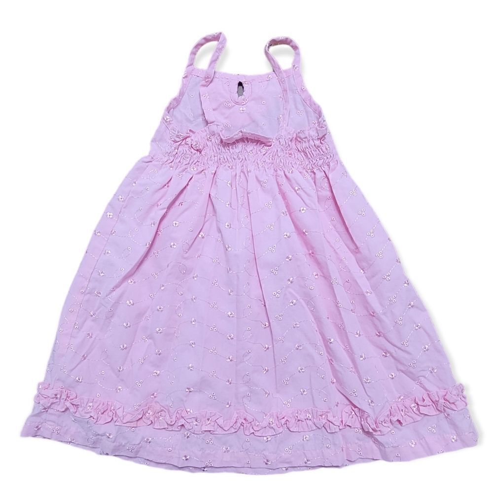 Pink eyelet ruffle dress - Picture 2 of 4